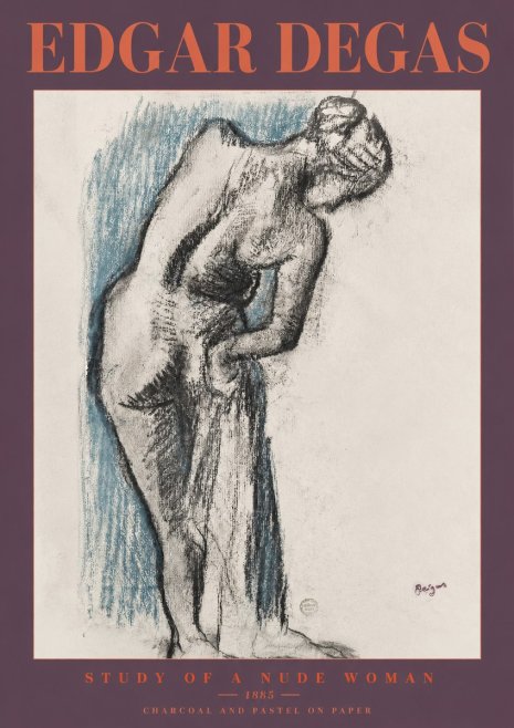 Edgar Degas Study of a Nude Woman II No2 - Poszter