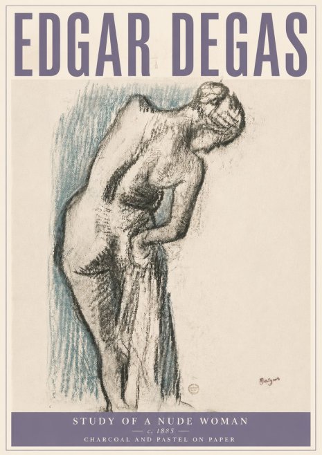 Edgar Degas Study of a Nude Woman II No6 - Poszter