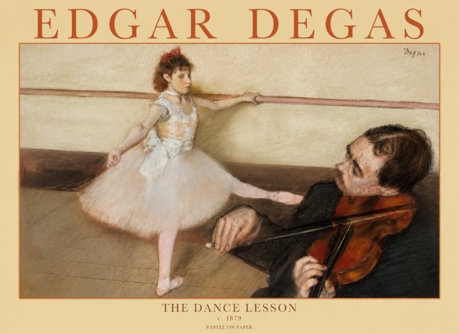 Edgar Degas The Dance Lesson No1 - Poszter