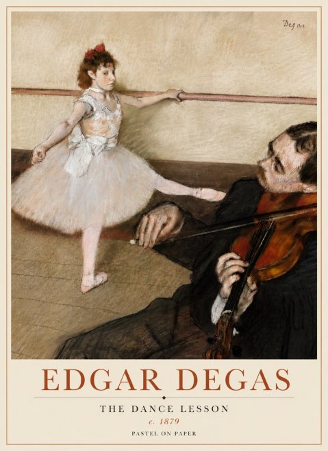 Edgar Degas The Dance Lesson No3 - Poszter