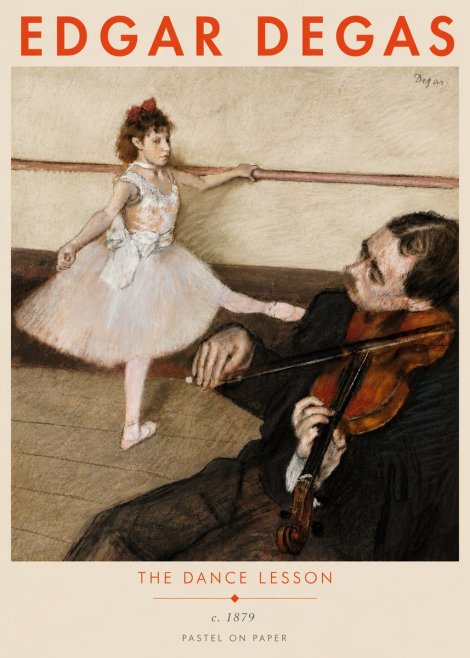 Edgar Degas The Dance Lesson No6 - Poszter