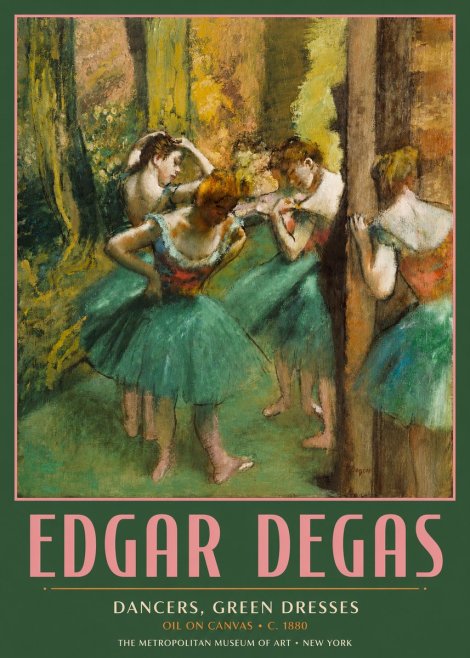 Edgar Degas Dancers, Green Dresses No2 - Poszter