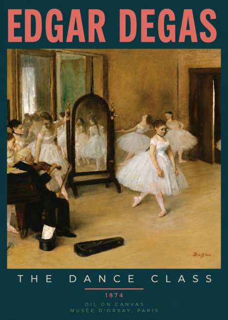 Edgar Degas The Dance Class II No4 - Poszter
