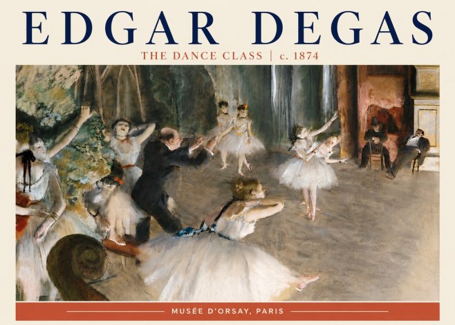 Edgar Degas The Dance Class III No4 - Poszter