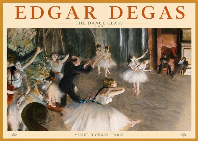 Edgar Degas The Dance Class III No5 - Poszter
