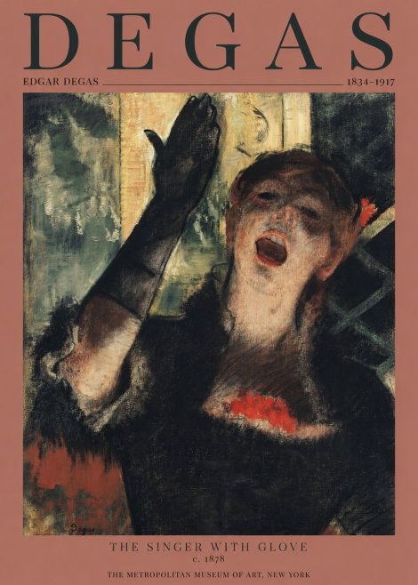Edgar Degas The Singer with Glove No1 - Poszter