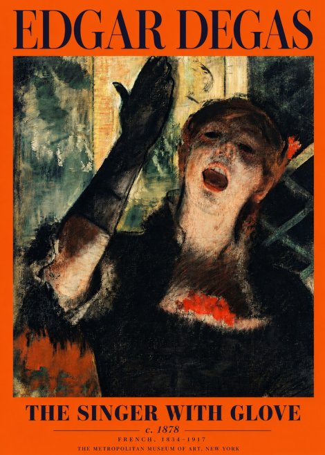 Edgar Degas The Singer with Glove No3 - Poszter