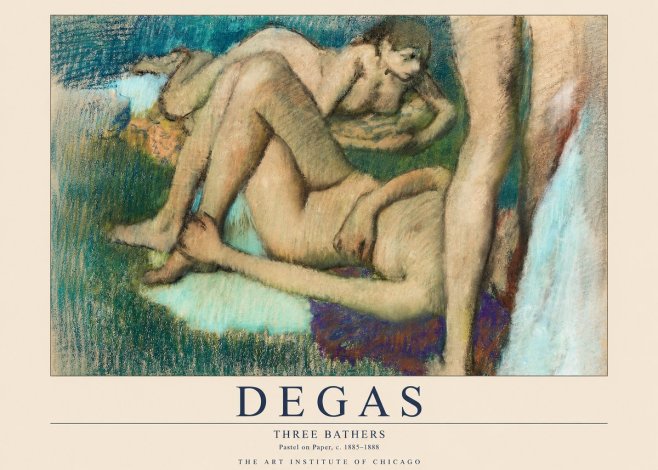 Edgar Degas Three Bathers No1 - Poszter