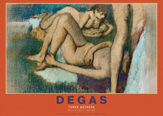 Edgar Degas Three Bathers No3 - Poszter