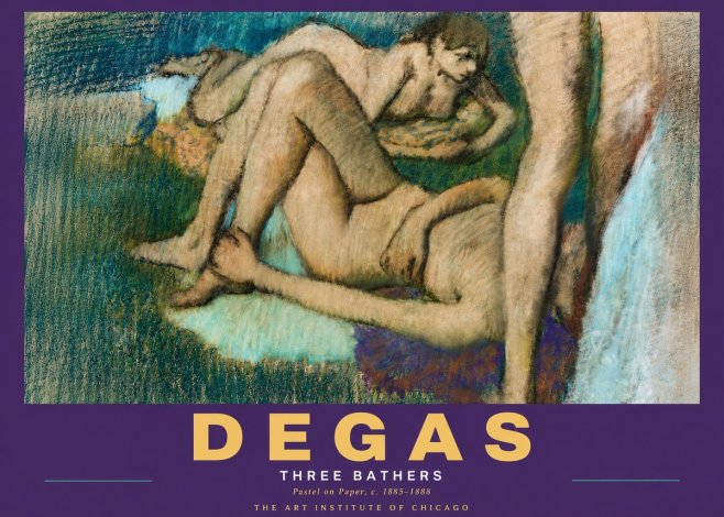 Edgar Degas Three Bathers No5 - Poszter