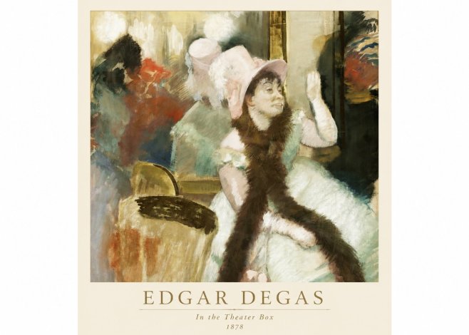 Edgar Degas In the Theater Box No1 - Poszter