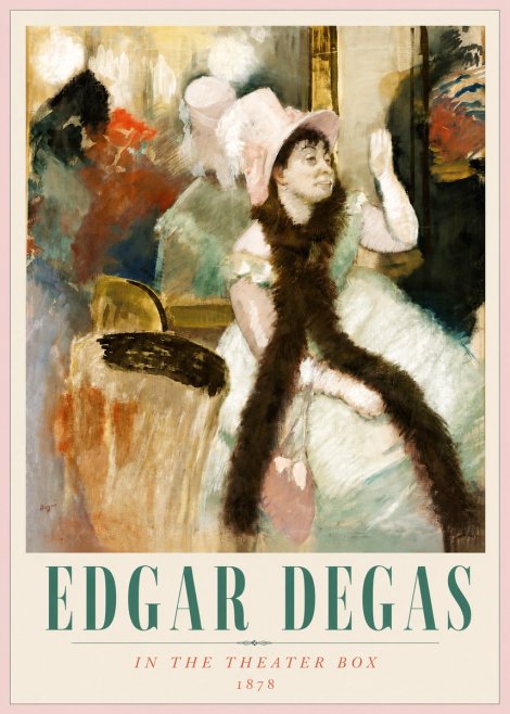 Edgar Degas In the Theater Box No3 - Poszter