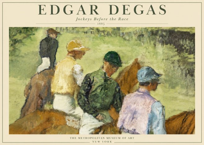 Edgar Degas Jockeys Before the Race No1 - Poszter