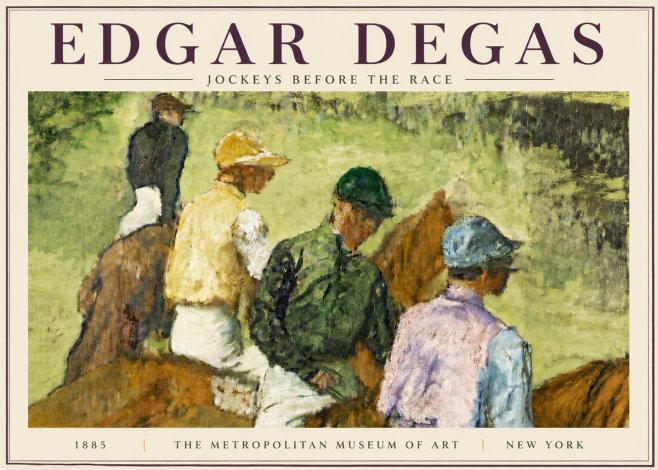 Edgar Degas Jockeys Before the Race No6 - Poszter