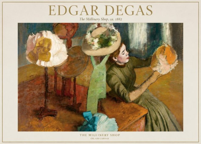 Edgar Degas The Millinery Shop, Ca. 1882 No1 - Poszter