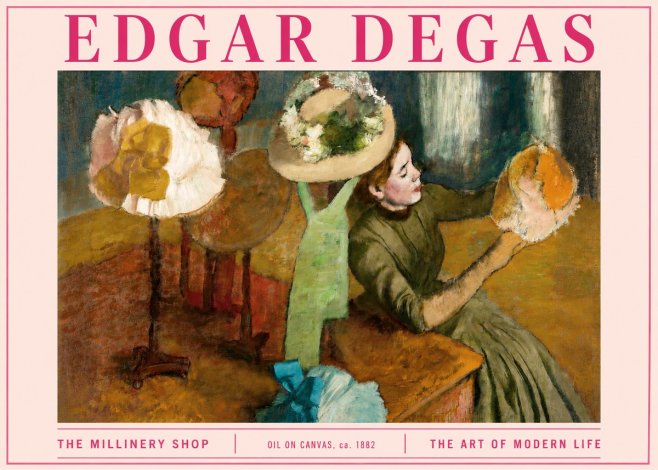 Edgar Degas The Millinery Shop, Ca. 1882 No3 - Poszter