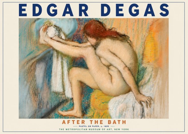 Edgar Degas After the Bath II No3 - Poszter