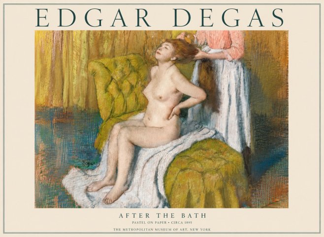 Edgar Degas After the Bath III No1 - Poszter