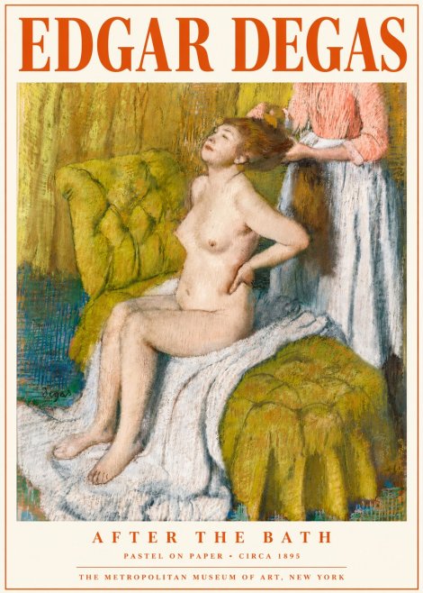 Edgar Degas After the Bath III No4 - Poszter