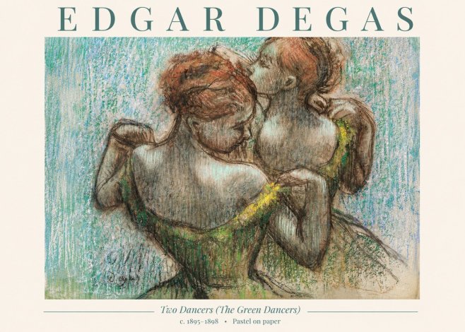 Edgar Degas Two Dancers (the Green Dancers) No1 - Poszter