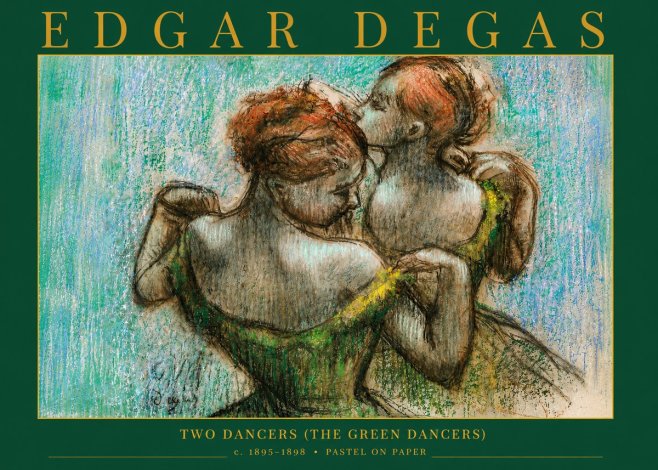 Edgar Degas Two Dancers (the Green Dancers) No4 - Poszter
