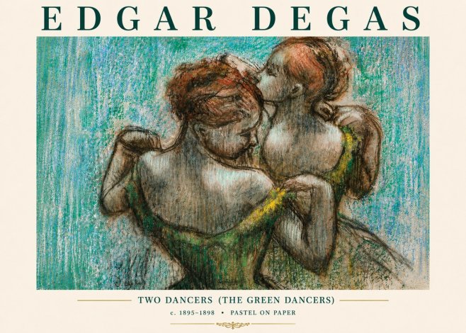 Edgar Degas Two Dancers (the Green Dancers) No5 - Poszter