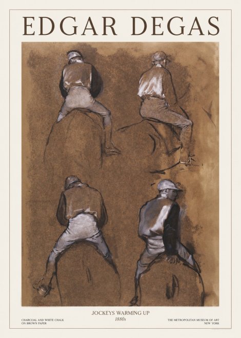 Edgar Degas Jockeys Warming Up No1 - Poszter
