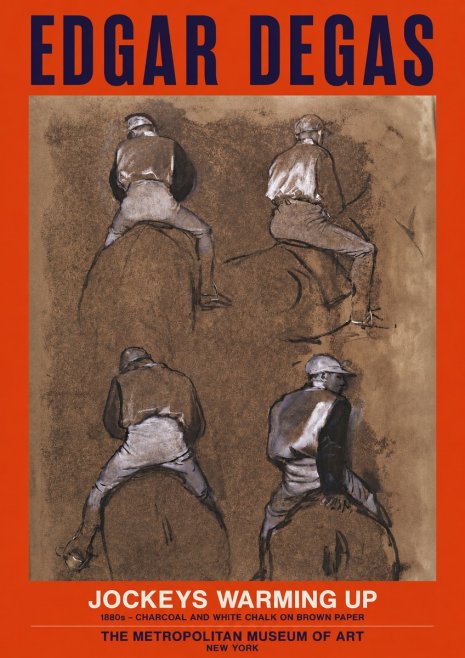 Edgar Degas Jockeys Warming Up No2 - Poszter