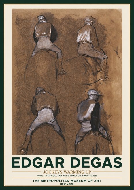 Edgar Degas Jockeys Warming Up No3 - Poszter