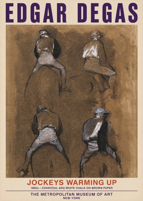 Edgar Degas Jockeys Warming Up No4 - Poszter