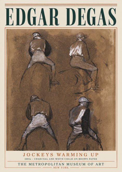 Edgar Degas Jockeys Warming Up No6 - Poszter