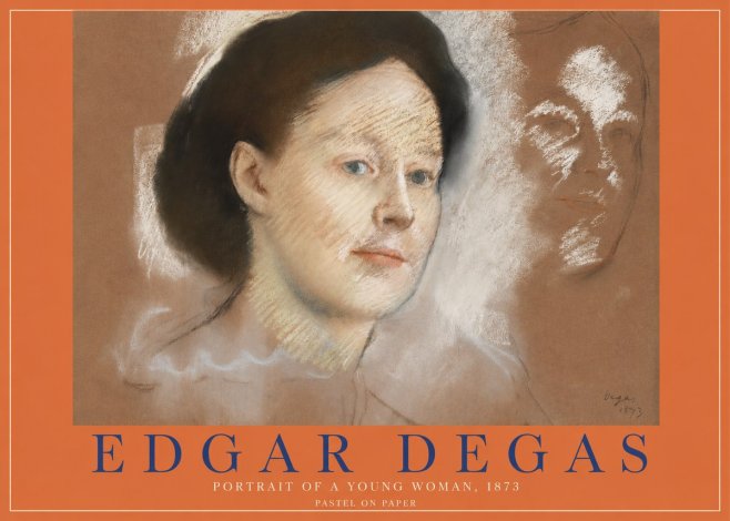 Edgar Degas Portrait of a Young Woman No2 - Poszter