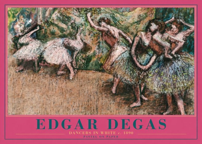 Edgar Degas Dancers in White C. 1890 No2 - Poszter