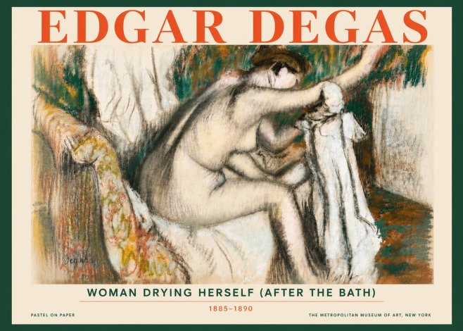 Edgar Degas Woman Drying Herself (After the Bath) No6 - Poszter