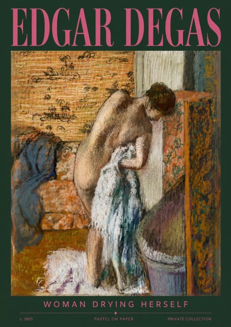 Edgar Degas Woman Drying Herself II No3 - Poszter
