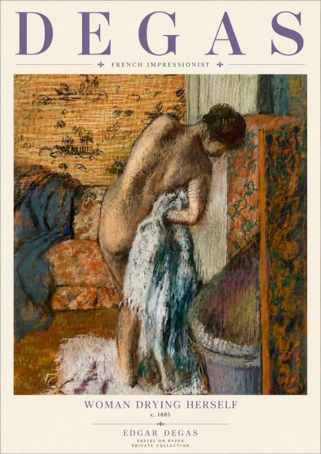 Edgar Degas Woman Drying Herself II No5 - Poszter