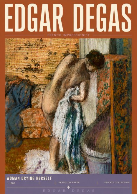 Edgar Degas Woman Drying Herself II No6 - Poszter