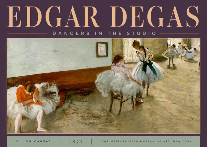 Edgar Degas Dancers in the Studio No6 - Poszter