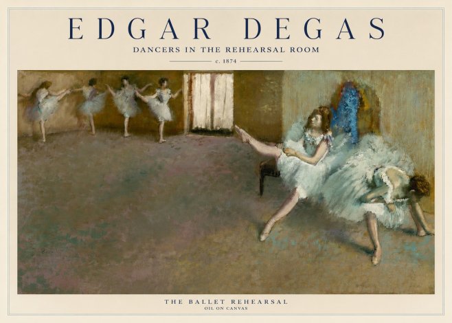 Edgar Degas The Ballet Rehearsal No1 - Poszter