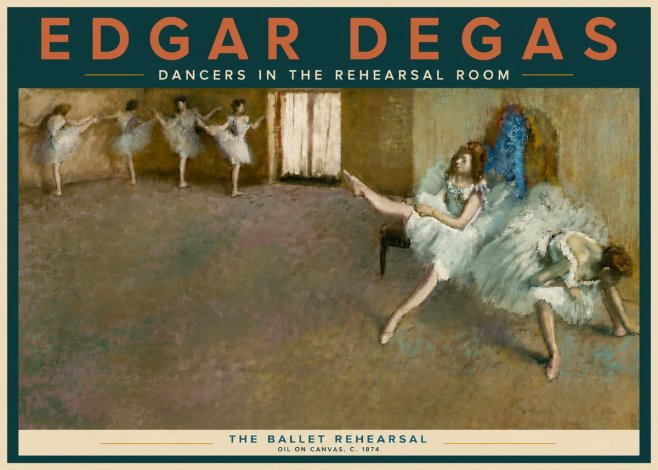 Edgar Degas The Ballet Rehearsal No3 - Poszter
