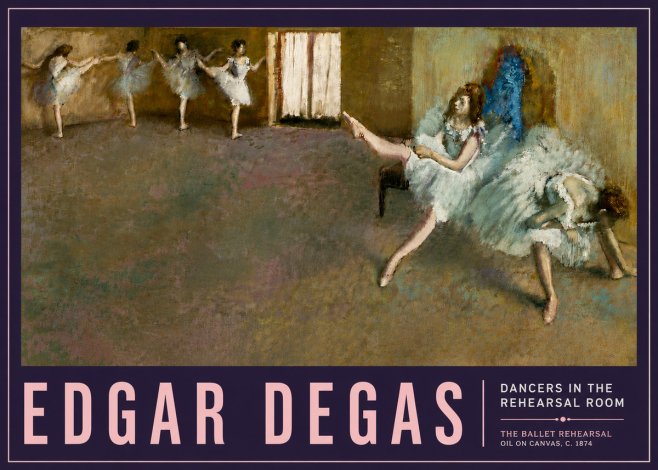 Edgar Degas The Ballet Rehearsal No6 - Poszter