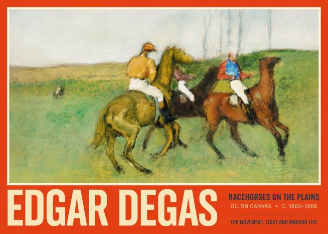 Edgar Degas Racehorses on the Plains No2 - Poszter