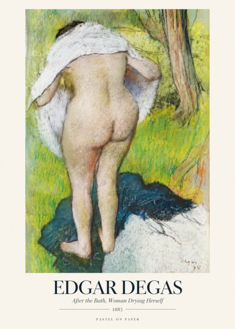 Edgar Degas After the Bath, Woman Drying Herself No1 - Poszter