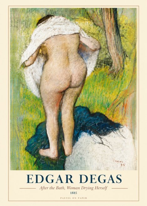 Edgar Degas After the Bath, Woman Drying Herself No5 - Poszter