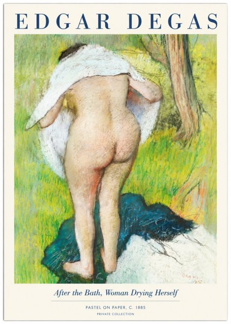 Edgar Degas After the Bath, Woman Drying Herself No6 - Poszter