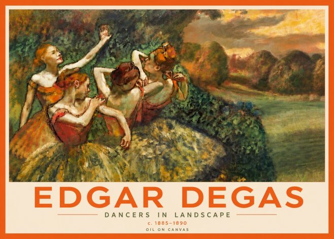 Edgar Degas Dancers in Landscape II No5 - Poszter