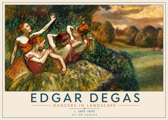 Edgar Degas Dancers in Landscape II No6 - Poszter