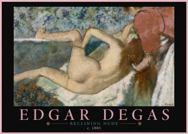 Edgar Degas Reclining Nude No5 - Poszter