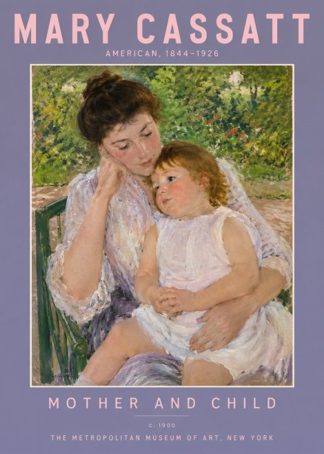 Mary Cassatt Mother and Child I No2 - Poszter