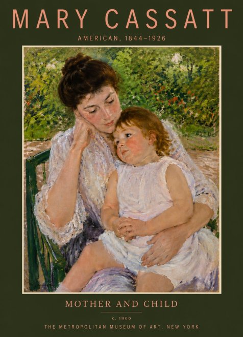 Mary Cassatt Mother and Child I No5 - Poszter